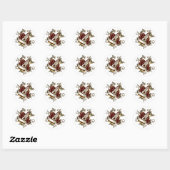 Cheer Maroon en Gold Kwaliteiten Ronde Sticker (Vel)