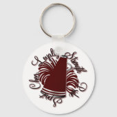 Cheer Maroon en White Qualities Sleutelhanger (Voorkant)