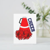 Cheer Megaphone Briefkaart (Staand voorkant)