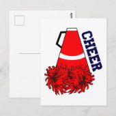 Cheer Megaphone Briefkaart (Voorkant / Achterkant)