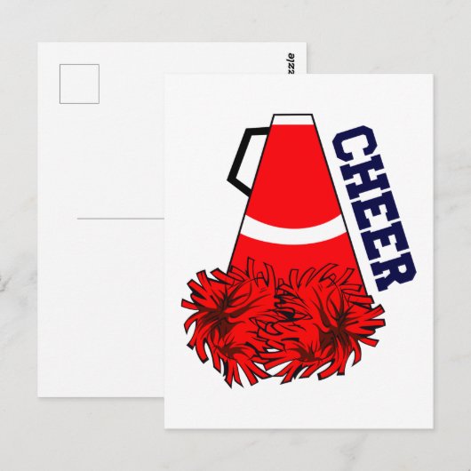 Cheer Megaphone Briefkaart (Voorkant / Achterkant)