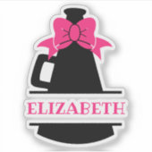 Cheer megaphone Personalized Vinyl Sticker (Voorkant)