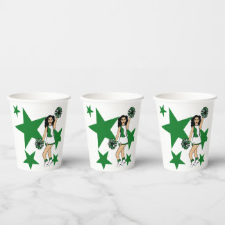 Cheer Meisje Groen #2 Papieren Bekers