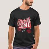 Cheer Mimi grootst fan Leopard print en Pom Pom T-shirt (Voorkant)