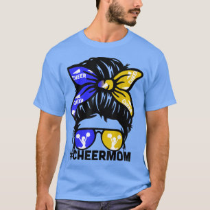 Cheer Moeder Blue & Gold Cheerleading Mes T-shirt