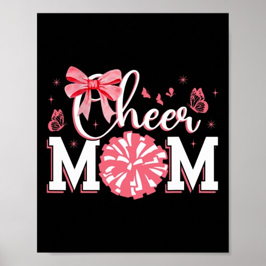 Cheer Moeder Cheerleader Squad Cheerleading Trots Poster (Voorkant)