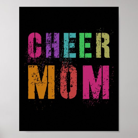 Cheer Moeder Cheerleading Team Cheerleader Squad Poster (Voorkant)