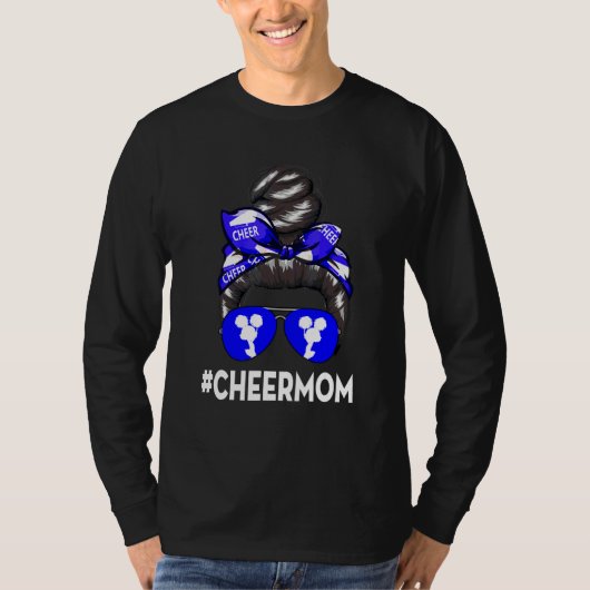 Cheer Moeder Mama Parents Cheerlead Mam Messy B T-shirt (Voorkant)