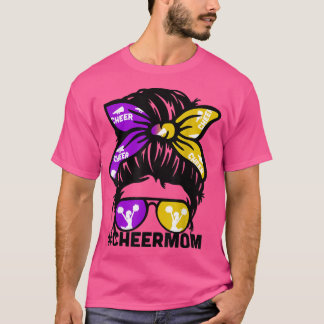 Cheer Moeder Mama Puple & Gold Cheerlead Ma T-shirt