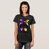 Cheer Moeder Mama Puple & Gold Cheerlead Ma T-shirt (Voorkant volledig)