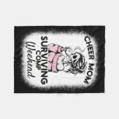 Cheer Moeder Overlevende Comp Weekend Cheerleading Fleece Deken (Voorkant (Horizontaal))