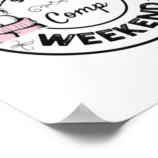 Cheer Moeder Overlevende Comp Weekend Cheerleading Poster (Hoek)