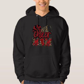 Cheer Moeder Rode Luipaard Cheer Poms & Megafoon Hoodie