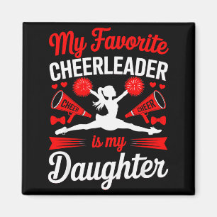 Cheer Moeder Vader Mijn Favoriete Cheerleader Is M Magneet