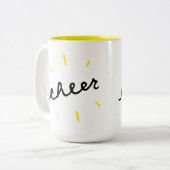 CHEER-mok Tweekleurige Koffiemok (Voorkant links)