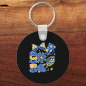 Cheer Mom Blue Cheerleader Game Day Cheer Mama Foo Sleutelhanger (Voorkant)