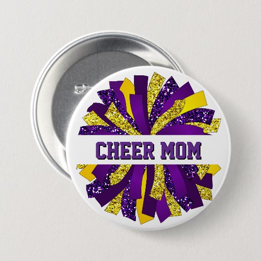 Cheer Mom Button Pin (Voorkant /achterkant)