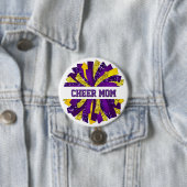 Cheer Mom Button Pin (In situ)