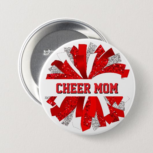 Cheer Mom Button Pin (Voorkant /achterkant)