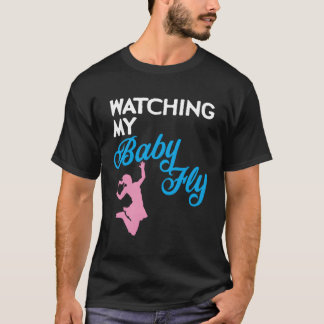 Cheer Mom Gift Kijken naar mijn Baby Fly Cheerlead T-shirt