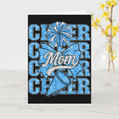 Cheer Mom Mama Bow Srt Cheerleading Squad Blue Che Kaart (Gele Bloem)