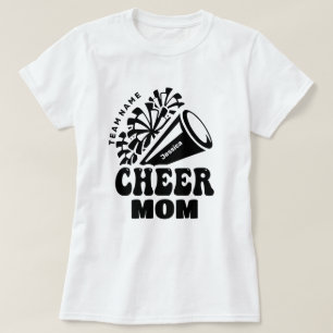 Cheer Mom met aangepaste teamnaam en naam van het  T-shirt