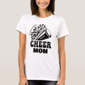 Cheer Mom met aangepaste teamnaam en naam van het T-shirt (Voorkant)