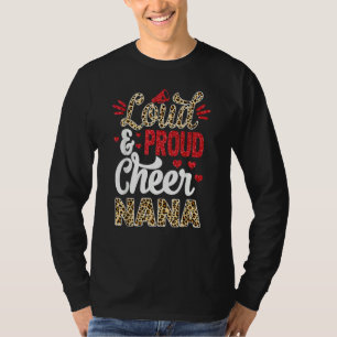 Cheer Nana Grootste Fan Luipaardprint En Pom Pom T-shirt