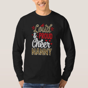 Cheer Nanny Bigst Fan Leopard Print en Pom Pom T-shirt