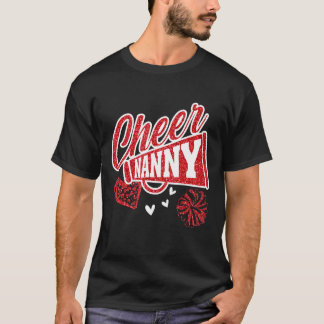 Cheer Nanny Bigst Fan Leopard Print en Pom Pom T-shirt
