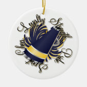 Cheer Navy en Yellow  Ornament (Voorkant)