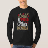 Cheer nonna grootst fan leopard print en pom pom t-shirt (Voorkant)