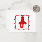 Cheer Notecard #5 (rood zwart wit) Notitiekaartje (Voorkant / Achterkant in situ)