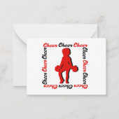 Cheer Notecard #5 (rood zwart wit) Notitiekaartje (Voorkant)