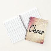 Cheer Notitieboek | Faux Gold en roze glitter (Binnen)