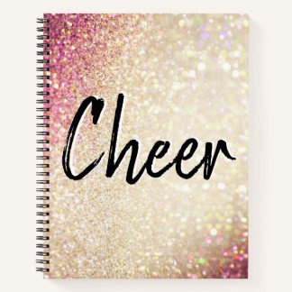 Cheer Notitieboek | Faux Gold en roze glitter
