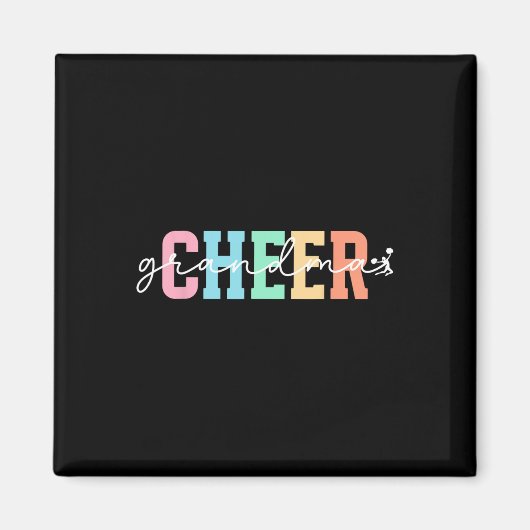 Cheer Oma Boho Oma Van Een Cheerleader Oma Magneet (Voorkant)