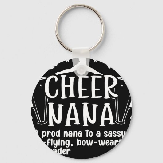 Cheer Oma Definitie Cheerleading Oma Cheerleader Sleutelhanger (Voorkant)
