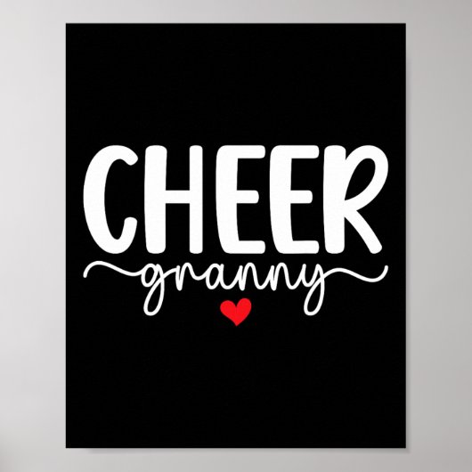 Cheer Oma Grootmoeder Boho Oma Van Een Cheerleader Poster (Voorkant)