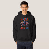 Cheer oom Sam 4 juli meisjes American F Hoodie (Voorkant volledig)