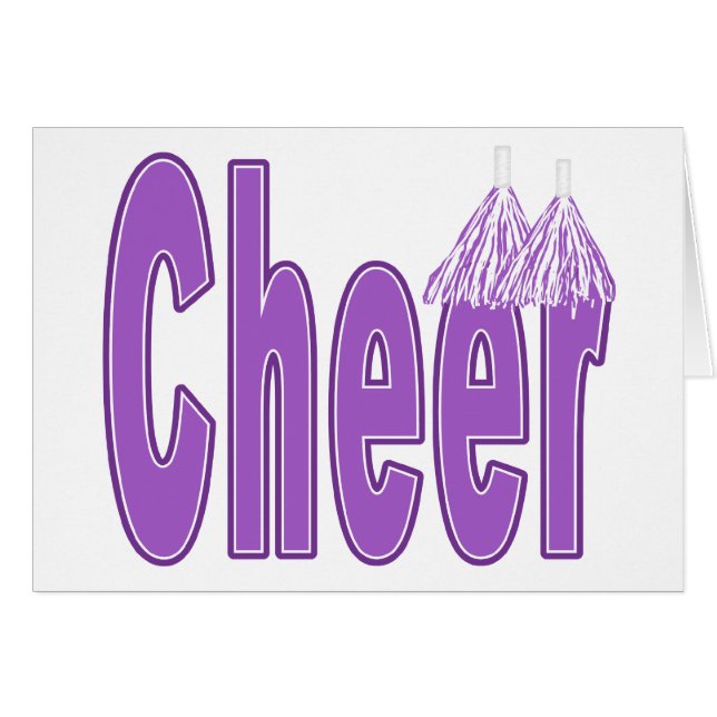 Cheer Paarse Card (Voorkant Horizontaal)