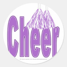 Cheer Paarse Stickers