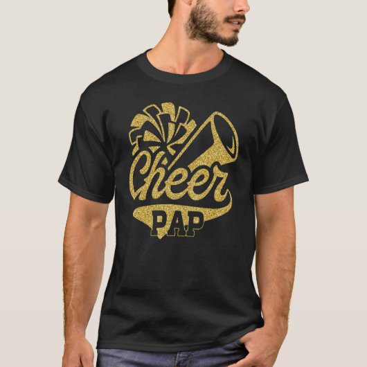 Cheer Pap Biggest Fan Cheerleader Father's Day T-shirt (Voorkant)