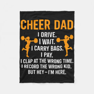 Cheer Papa Cheerleader Vader Van Een Cheerleader V Fleece Deken