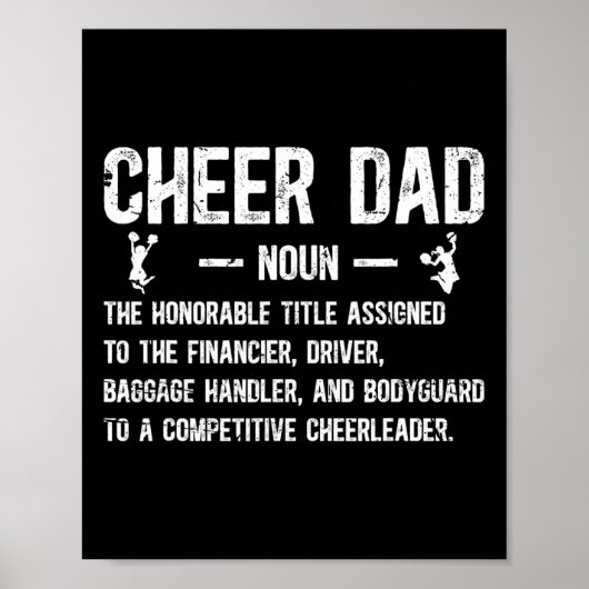 Cheer Papa Definitie Cheerleading Vader Van Een Ch Poster (Voorkant)
