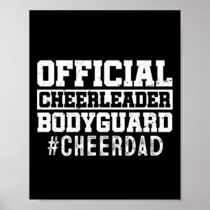 Cheer Papa Grappig Papa Officiële Cheerleader Body Poster