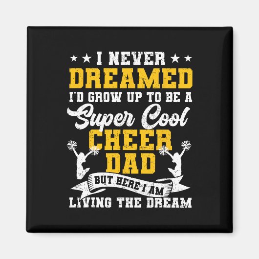 Cheer Papa Grappige Cheerleader Vader Cheerleading Magneet (Voorkant)