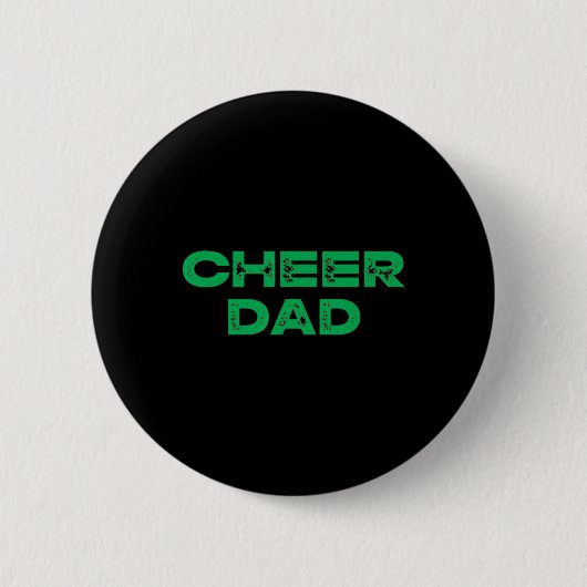 Cheer Papa Groen Cheerleading Ronde Button 5,7 Cm (Voorkant)