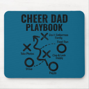 Cheer papa playbook grappig trots cheerleading man muismat