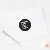 Cheer Papa Rij Betalen Klappen Herhaal Cheerleader Ronde Sticker (Envelop)